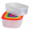 Plastik madopbevaringsboks flerfarvet