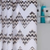 Mønstret badeforhæng Motif sort - 180 x 200 cm.