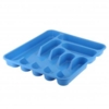 Bestikbakke i plast - Blå 7 rum