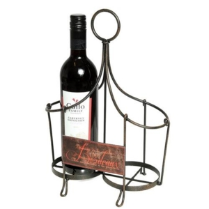 Staletti vinholder i metal - Rustik til 2 flasker