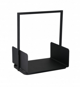 Brændeholder i Sort Metal