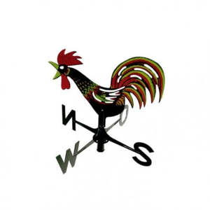 Vejrhane i flerfarvet plast