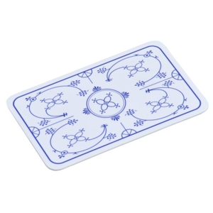 Blå ornament smørebræt i melamin