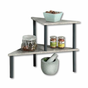 Hjørnehylde til køkkenbord - Grå