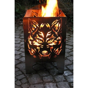 Bålkurv med ulv - Mellem