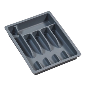 Justerbar bestikbakke i plast - Grå