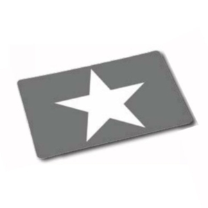 Dækkeserviet - Grå med stjerne