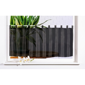 Sort færdigsyet cafegardin