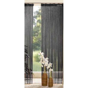 Sort trådgardin - 90 x 270 cm.