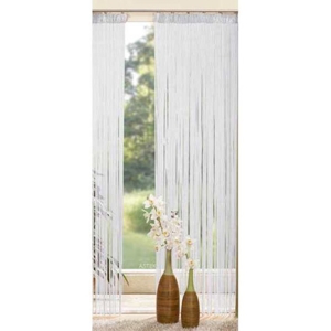 Hvidt trådgardin - 90 x 250 cm.