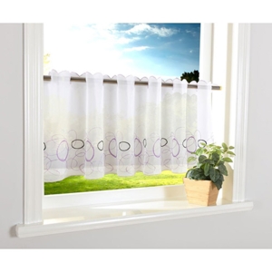 Aura færdigsyet cafegardin - Lilla