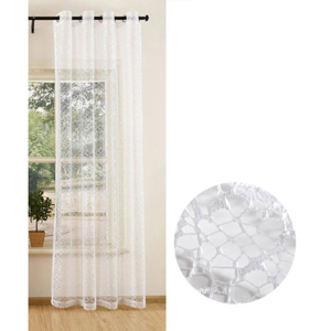 Hvidt netgardin - 140 x 245 cm.