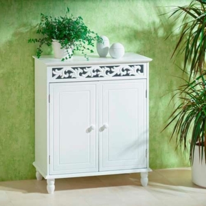 Hvid kommode med 2 låger