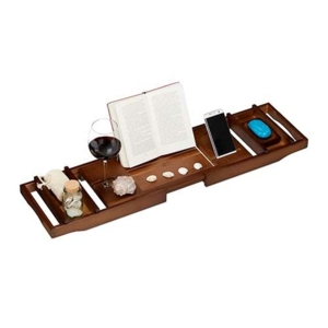 Bambus badekarsbord justerbart - Brun