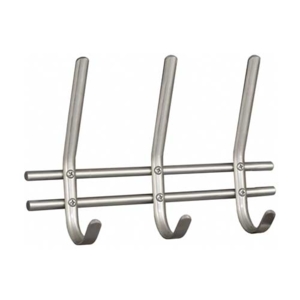Rustfrit stål knagerække - 3 knager