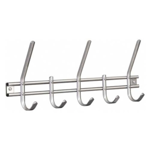 Rustfrit stål knagerække - 5 knager