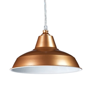 Kobber pendellampe - Lille 28 cm.