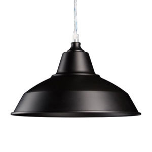 Sort pendellampe - 27 cm.