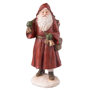 Julemand med sæk - Julefigur 17 cm.