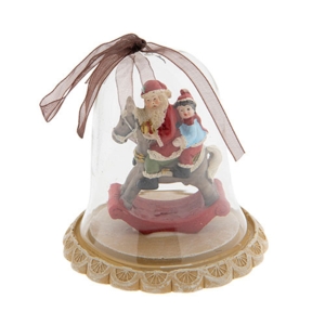 Gyngehest julefigur 8 x 8 cm.