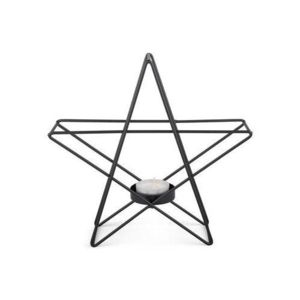 Star fyrfadsstage - Mat sort