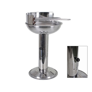 Rund søjlegrill - Rustfrit stål 68 cm.