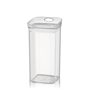 Square opbevaringsbøtte stabelbar - 1,2 L.