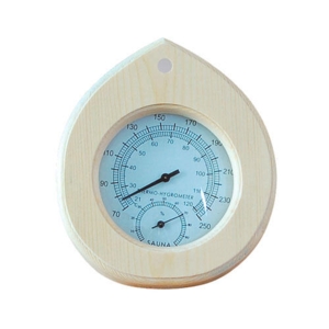 Dråbe saunatermometer - Fyrretræ