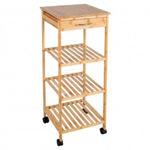 Freja køkkenvogn i bambus - 89,5 x 37 x 37 cm.