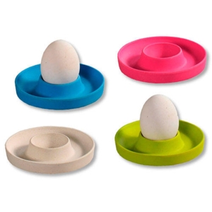 Bambusfibre æggebæger sæt - 4 stk. flerfarvet