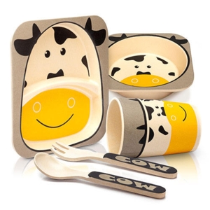 Børnebestik sæt 5 dele - Ko motiv