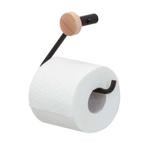 Sem Oak toiletrulleholder til væg - Stål & egetræ