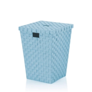 Alvaro vasketøjskurv med låg - Frost blå